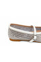 Women's Buckle Detailed Stoned Ballerinas K240 White - 6