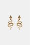 Zr Model Metal Snake Earrings