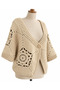 Hand Knitted Motif Women's Cardigan – Alize Cotton Gold – Size 42/44 - 4