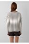 91 Patch Detailed, Striped (Thin) Loose Fit Sweatshirt - 3