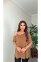 Women's short sleeve one shoulder strap buckle detailed viscose blouse - 2