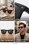 Matte Black Unisex Sunglasses Uv400 Protected Retro Classic Wayfarer Model Set with Case and Cloth 723633 - 5