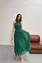 Emerald Green Ruffled Dress with Gathered Front