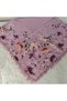 Handmade Patterned Yarn Embroidery with Ring Beads on the Edge, Yemeni, Scarf, with Embroidery on 4 Sides
