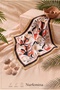 Modern Abstract Printed - Twill Silk Textured - Multi-Purpose Square Bandana Scarf 50X50 cm - 3