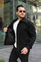 Black Men's Cashmere Jacket with Zipper, Modern Cut - 2