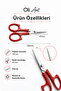 Flat Tip Hobby Scissors 13 cm – Embroidery, Sewing, Etamin, Cross Stitch, and Handicraft Scissors - 2