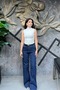 High Waist Palazzo Stretch Denim Jean Trousers Sun495