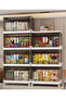 4-Tier Foldable Storage Cabinet with Transparent Doors, Wheels, PP Plastic Organizer, 60 x 35 x 125 cm - 2