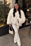 Women's Burgundy Premium Faux Fur Jacket Mazelf - 2