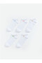 Ecru Bow Patterned Women's Booties Socks, Pack of 5 - 3