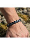Arrow Model Dark Metallic Gray Hematite Natural Stone Flexible Bracelet