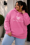 Women's Plus Size Oversize Hooded Sweatshirt Butterfly Print Kangaroo Pocket Youth Trend Casual Daily Hoodie L XL 2XL 3XL 4XL 5XL 6XL 7XL - 2