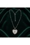 Silver Color Heart Zircon Stone Steel Necklace -Tarnish Resistant-45Cm - 4