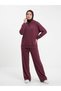 Women's Oysho Fabric (Modal) Oversize Hooded Comfortable Fit Top and Bottom Two-Piece Tracksuit Set - 3