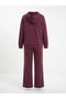 Women's Oysho Fabric (Modal) Oversize Hooded Comfortable Fit Top and Bottom Two-Piece Tracksuit Set - 5