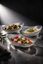 Sydney - Set of 6 Glass Kayak Plates for Appetizers and Breakfast Serving Plates 15 cm