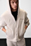 Gallo Cotton Fleece Inside, Hooded, Elastic Waist, Double Pockets, Regular Stone Color Top and Bottom Set - 4