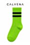 Unisex 6 Pairs Cotton Woven Circle Patterned Striped Tennis College Socks