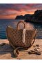 Handwoven Straw Knitted Women's Shoulder Bag – Bohemian Design, Large Beach and Casual Bag - 3