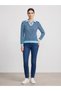 Polo Collar Thessaloniki Textured Striped Knitwear Sweater - 2