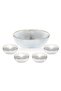 Rovin - Set of 5 Glass Salad and Appetizer Bowls 20 cm - 2