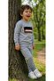 Boys' Winter Tracksuit Set Sweatshirt Bottoms Cotton Three-Thread Ribbed 3-4-5-6-7 Years Old (Please Choose One Size Larger) - 2
