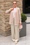 Fuat Gürşen Front Sequined Tweed Contrast Knitwear Cardigan - 5