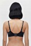 Black Women's Premium Laser Cut Seamless Basic Underwire C Cup Bra - Non-Marking Comfortable Underwear - 2