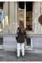 Women's Oversize Shirt with Beading on Front, Back and Sleeves - 7