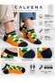 Unisex 6 Pairs of Organic Cotton Woven Patterned Sports Booties Socks - 2