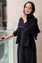 Fuat Gürşen Slogan Bead Detailed Short Front Long Back Tunic Skirt Set - 3