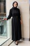 Fuat Gürşen Sequin and Stone Detailed Shirt Dress