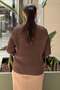 Bürümcük Knitted Mercerized Cardigan with Gold Buttons - 4