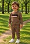 Boys' Winter Tracksuit Set Sweatshirt Bottoms Cotton Three-Thread Ribbed 3-4-5-6-7 Years Old (Please Choose One Size Larger) - 4
