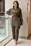 Fuat Gürşen Stone and Sequin Detailed Shirt and Trousers Set - 2