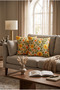 Floral Patterned 2-Piece Throw Pillow Cover Set Double-Sided Digital Printed Raschel Fabric Throw Pillow Cover 43X43 cm - 3