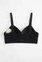 Black Premium Quality Women's Comfortable Bra with Button Detail, No Underwire, Non-Padded, Soft Foam - 6