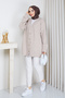 Women's Square Patterned Knit Cardigan - 3