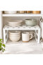 Metal Cabinet Shelf Organizer White Kitchen Refrigerator Organizer 31,5X13X16,5 cm