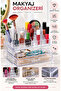 Transparent Makeup Organizer with 2 Drawers Multi-Compartment Cosmetic and Jewelry Organizer Desktop Makeup Box - 2