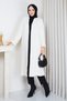 Women's Soft Textured Bearded Loose Knitwear Cardigan