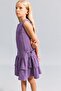 Checkered Sleeveless Ruffle Dress Girls I4389A826Au - 4