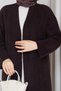 Women's Soft Textured Bearded Loose Knitwear Cardigan - 8