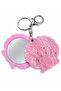 Pink Stone Sea Shell Mirrored Keychain Bag Charm - 3