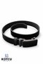 Genuine Buffalo Leather Automatic Shiny Buckle 4 cm Men's Belt - 4
