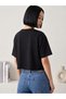 Women's Crop Boy Cotton Oversize Basic T-Shirt - 3
