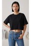 Women's Crop Boy Cotton Oversize Basic T-Shirt