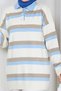 Women's Polo Neck Striped Knitwear Tunic - 6