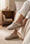 Luxury Women's Slippers with Full Fur Inside, Orthopedic, Warm and Comfortable Dowry Guest House Slippers - 3